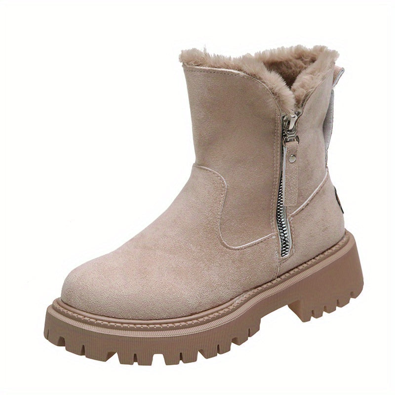 Womens Stylish Insulated Waterproof Snow Boots for Winter