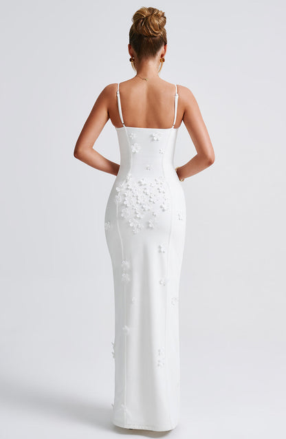 Dalary Maxi Dress - Ivory Lined