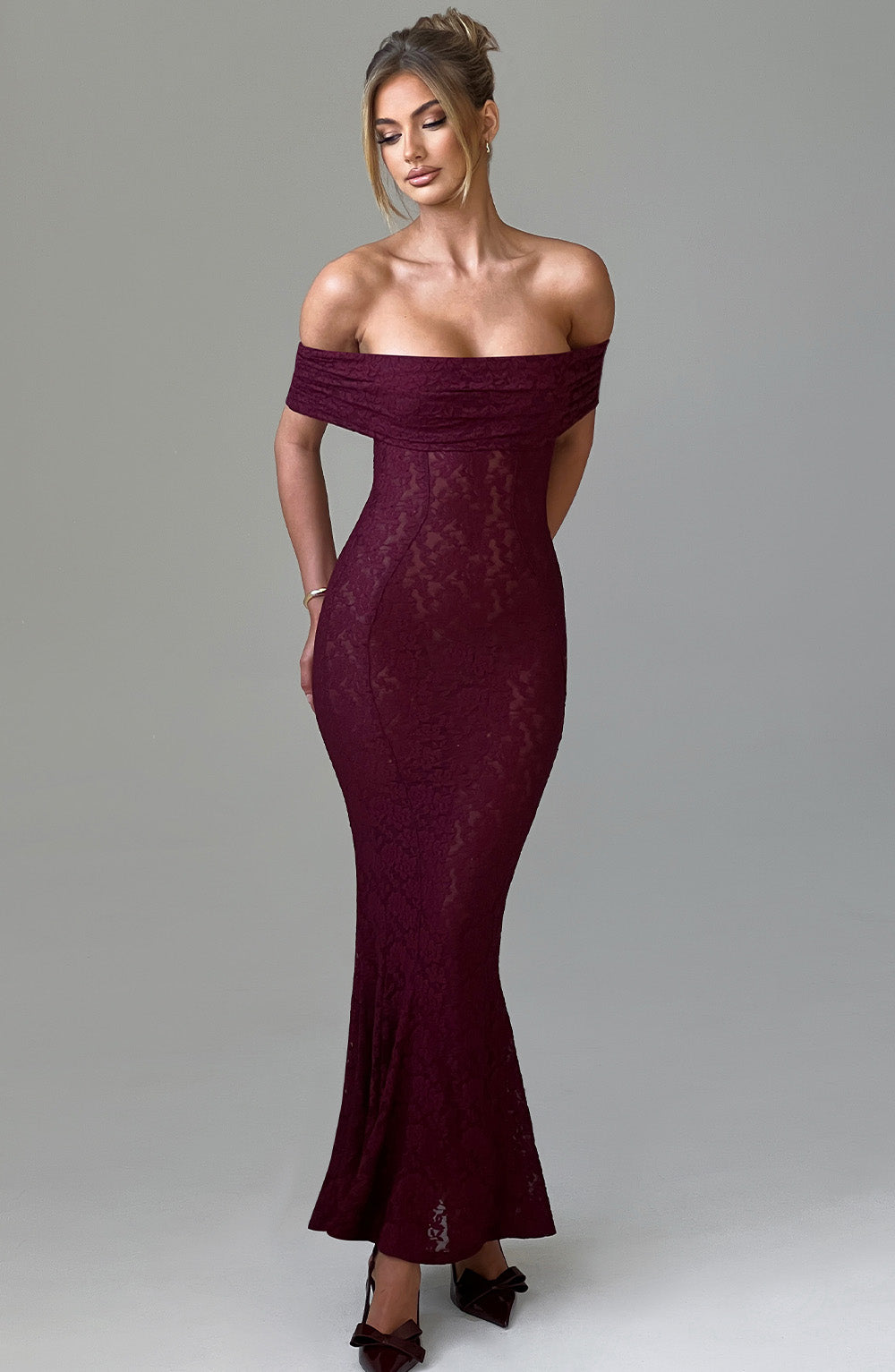 Stephanie Maxi Dress - Burgundy