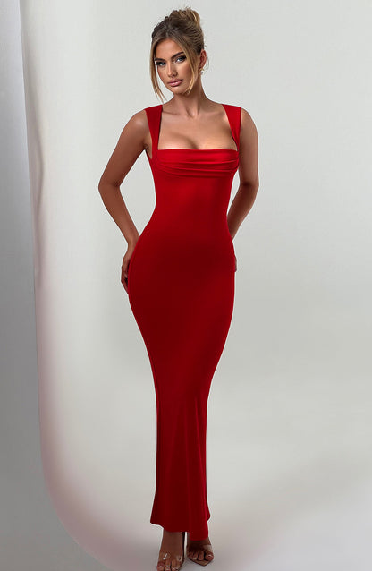 Helena Maxi-jurk - Rood