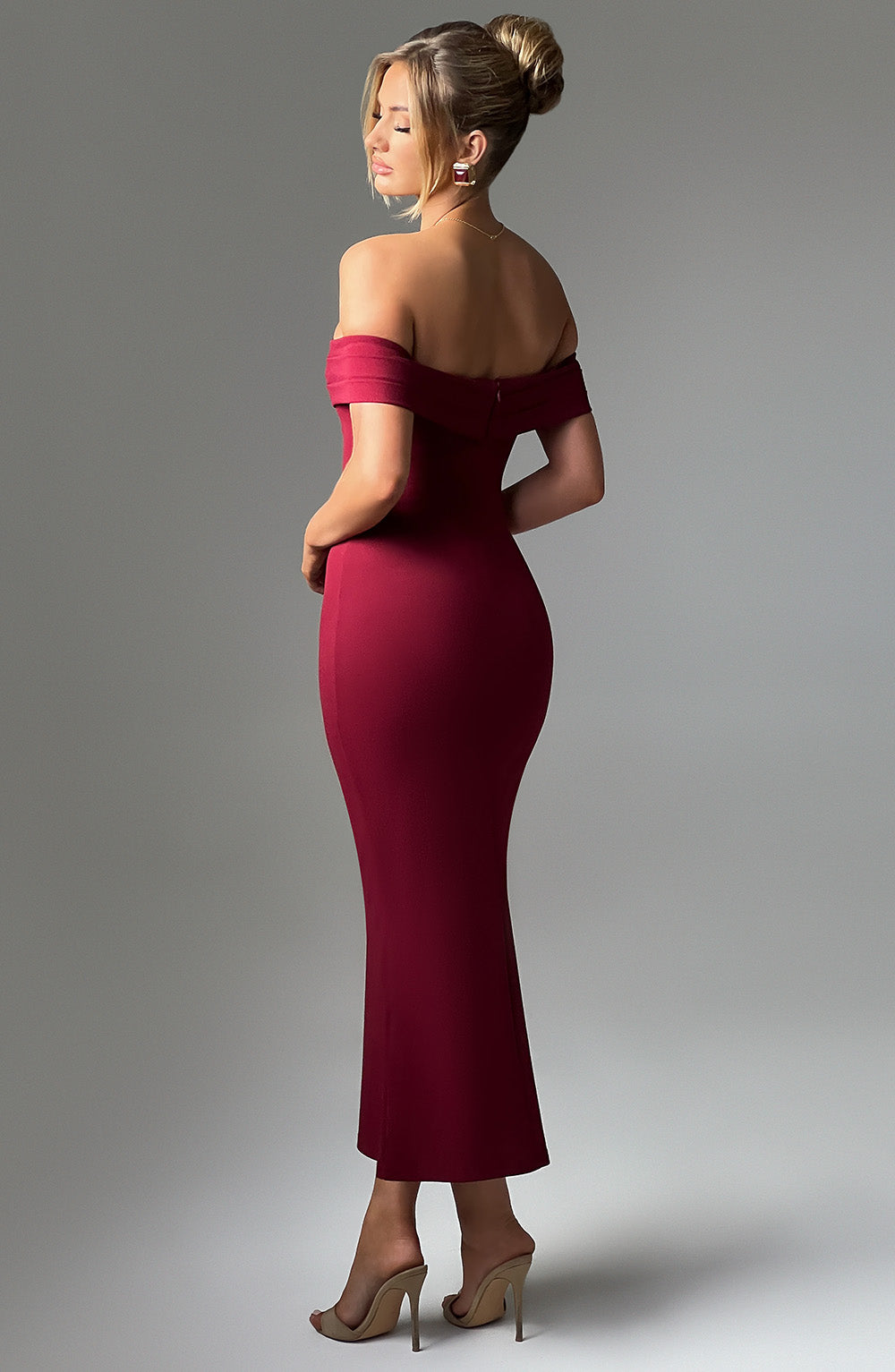 Bex Midi Dress - Burgundy