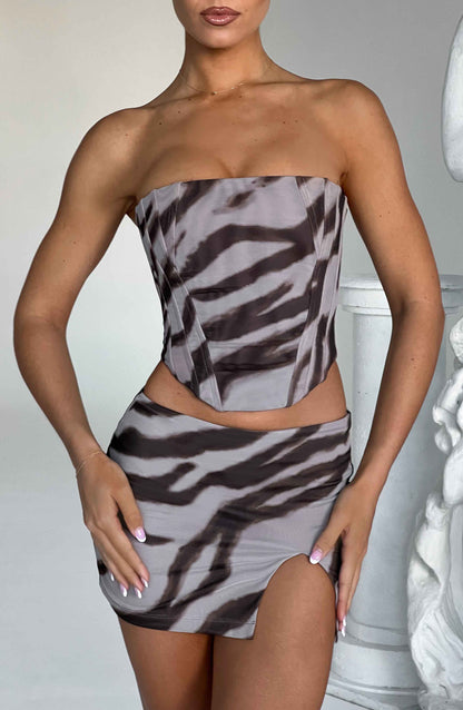 Alina minirok - zebraprint