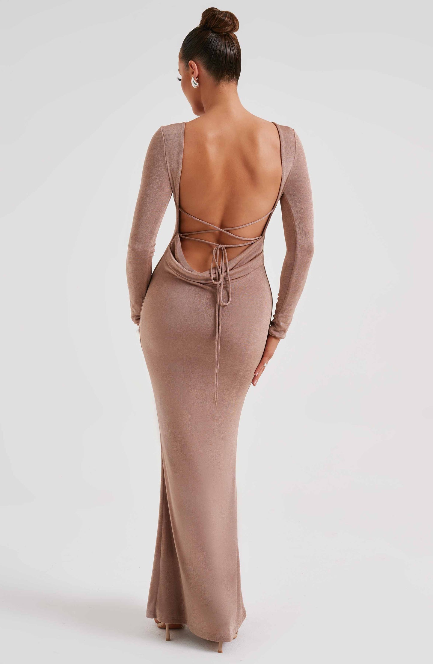 Anastassia Maxi-jurk - Chocolade