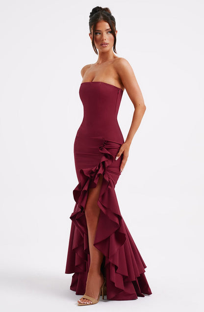 Angelina Maxi-jurk - Bordeaux