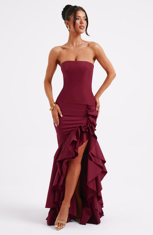 Angelina Maxi-jurk - Bordeaux