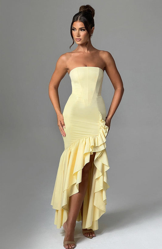 Angelina Maxi Dress - Lemon