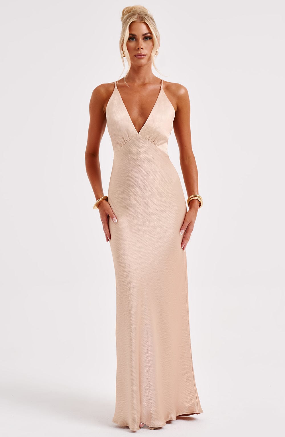 Anja Maxi-jurk - Champagne