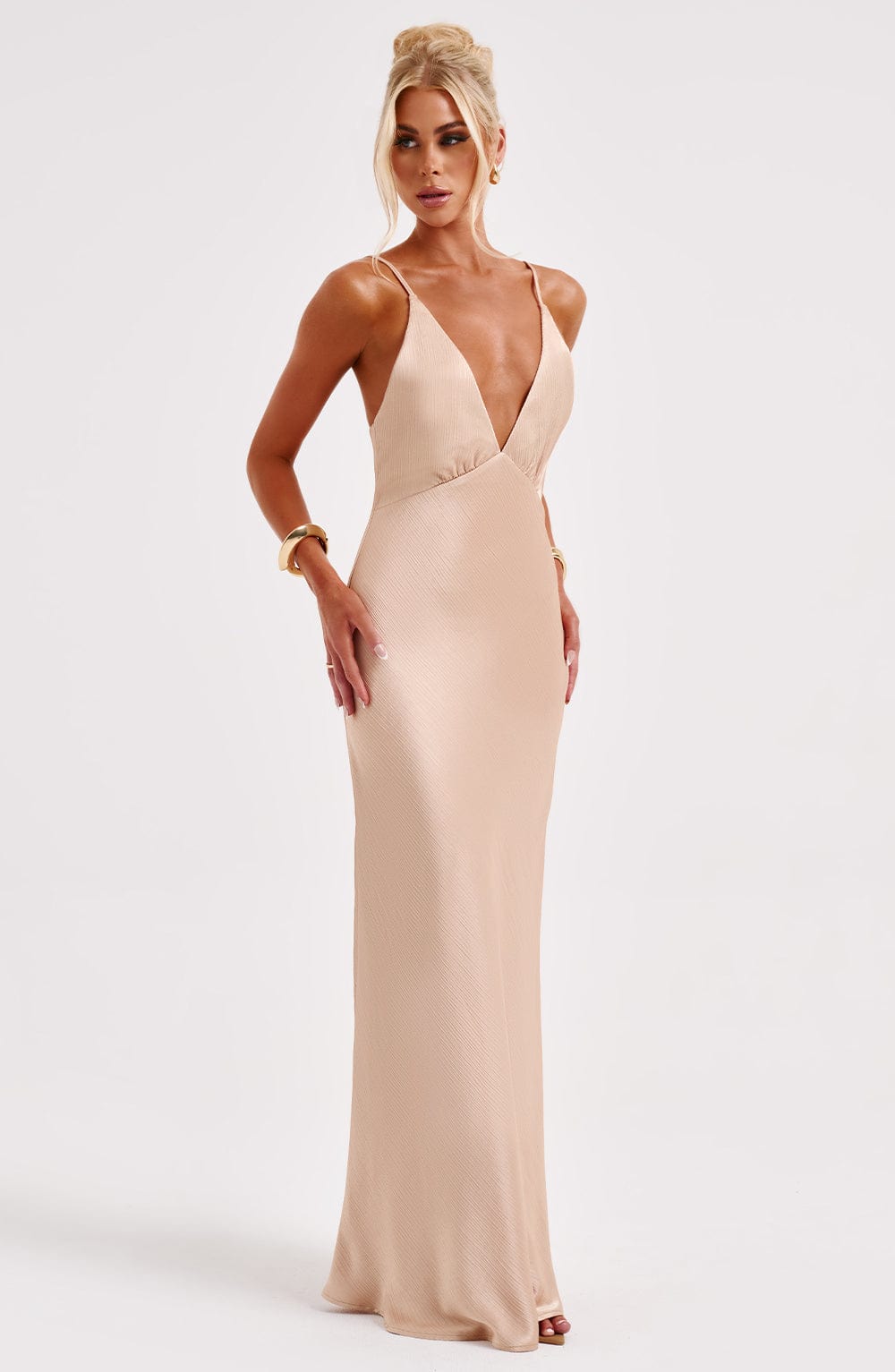 Anja Maxi-jurk - Champagne