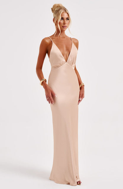 Anja Maxi-jurk - Champagne