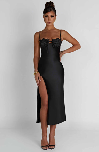 Ardelle Midi Dress - Black