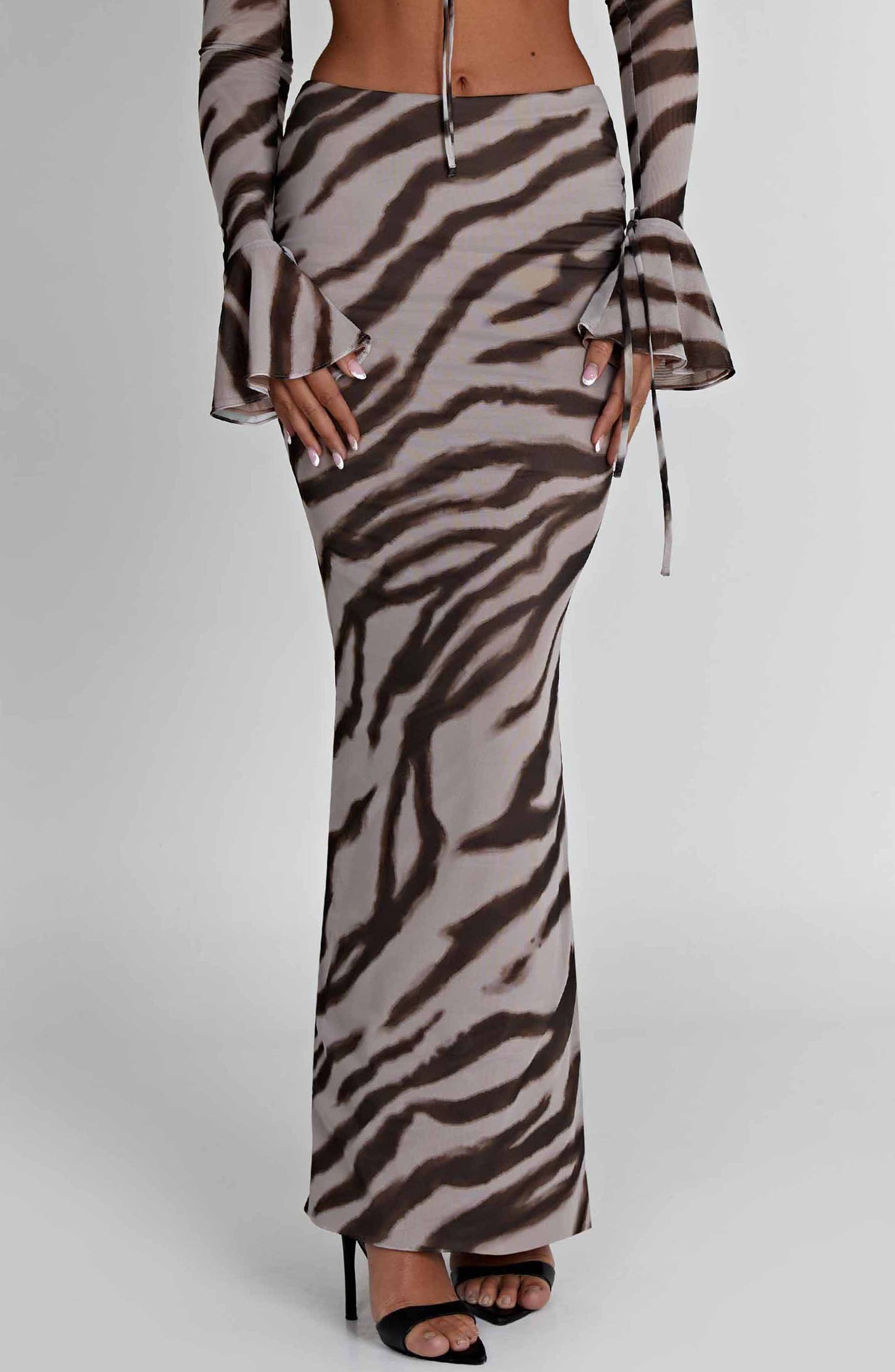 Astrid Maxi Skirt - Zebra Print