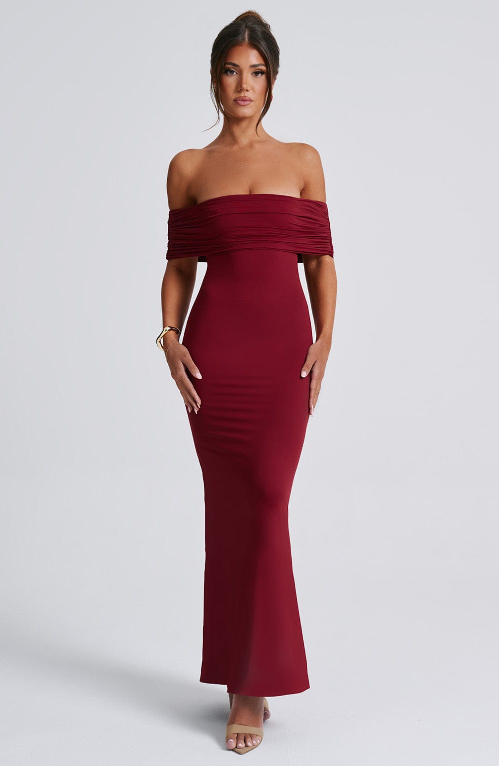 Belinda maxi-jurk - bordeaux