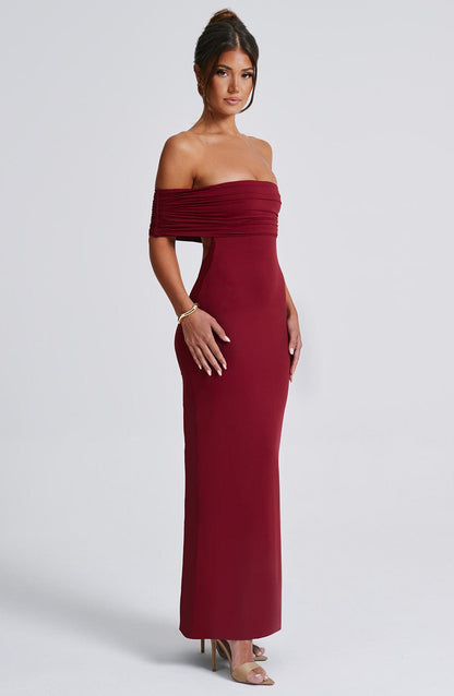 Belinda Maxi Dress - Burgundy