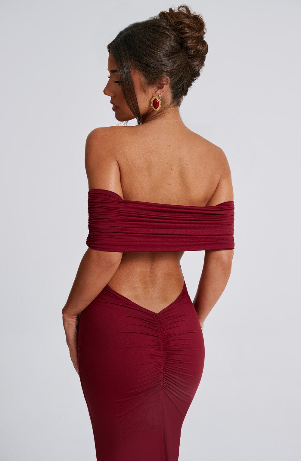 Belinda maxi-jurk - bordeaux