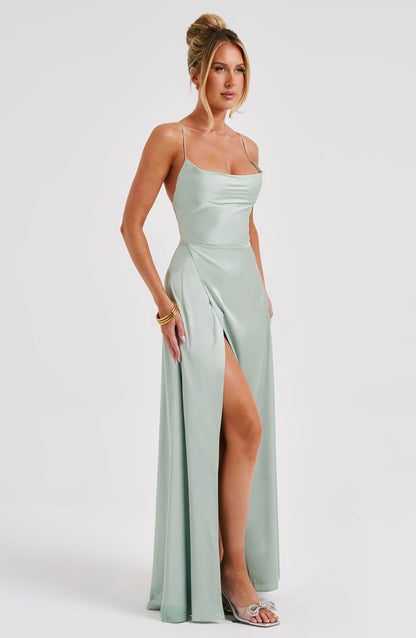 Bethany maxi-jurk - salie