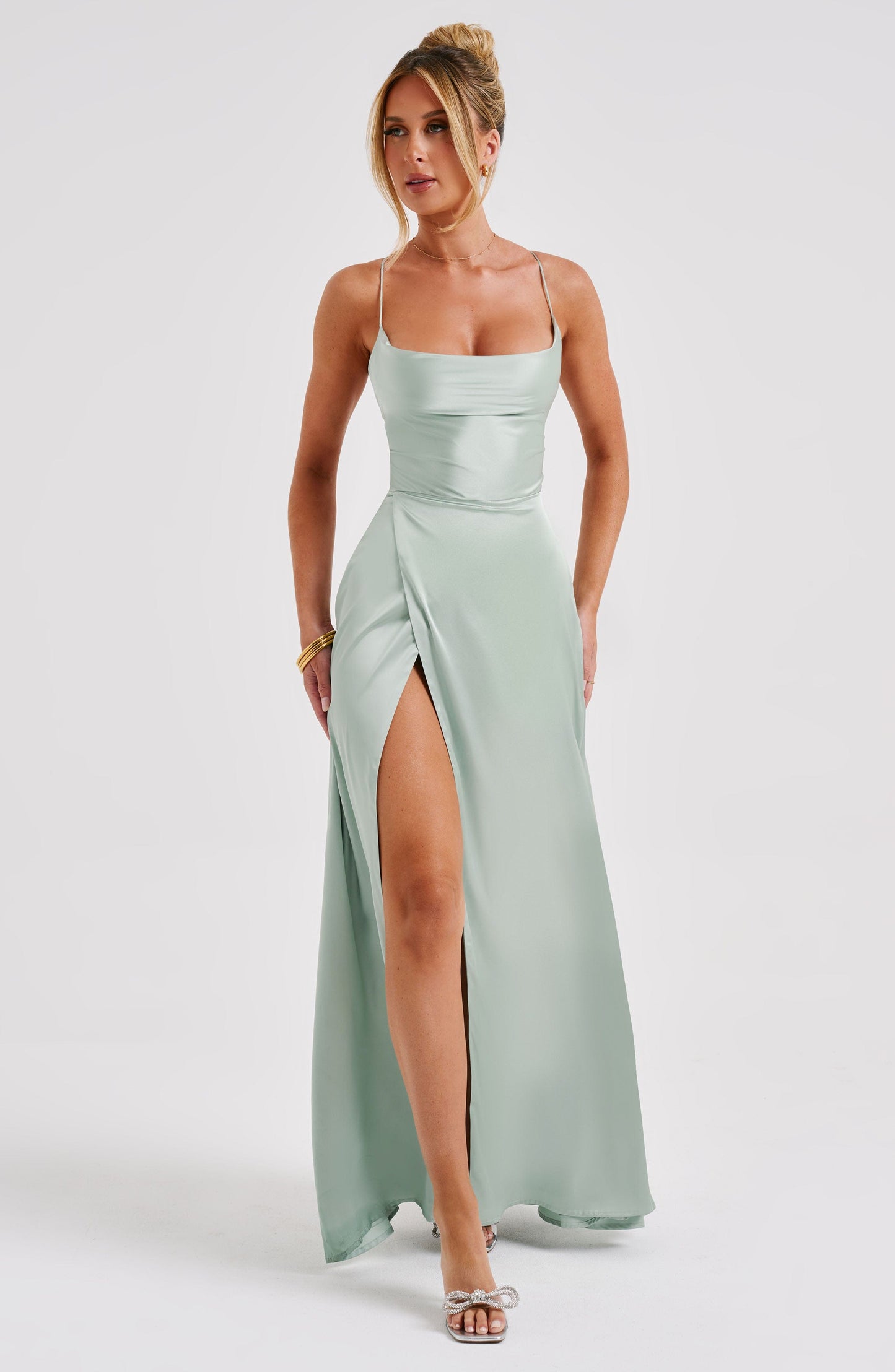 Bethany maxi-jurk - salie