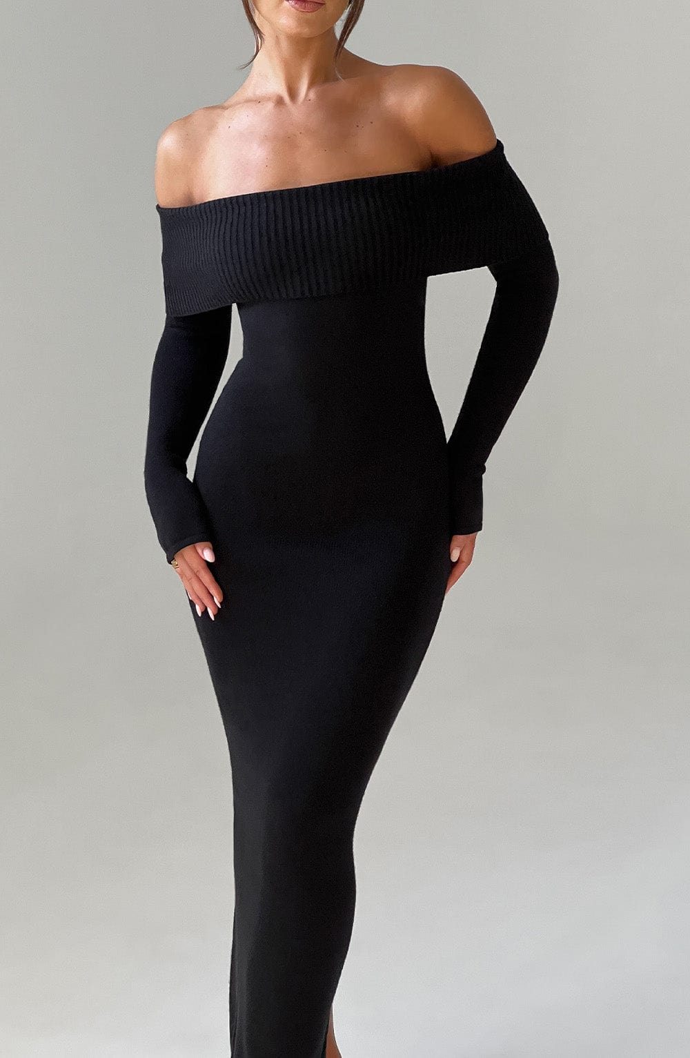 Beverley Knit Maxi Dress - Black