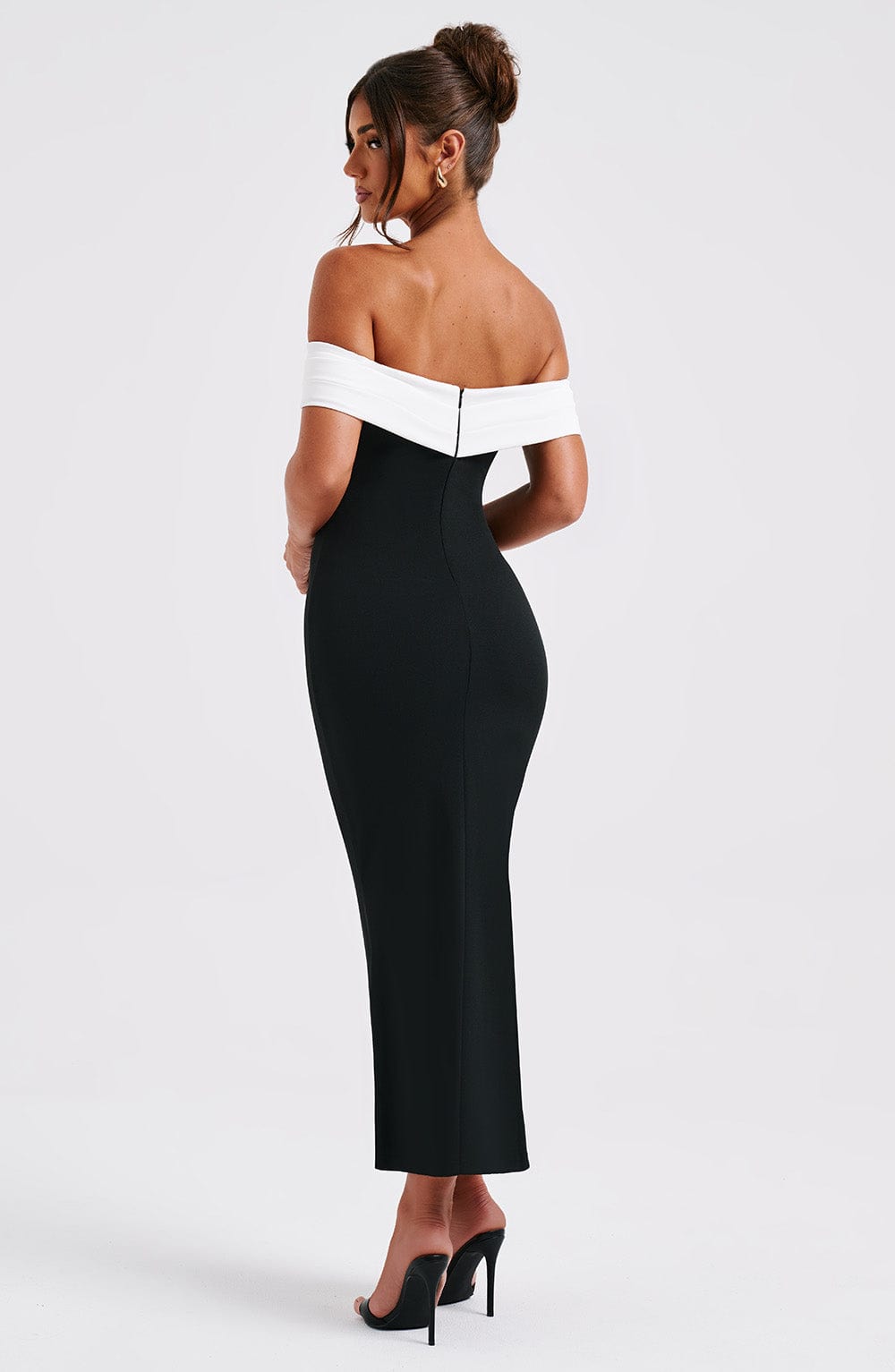 Bex Midi Dress - Black/White