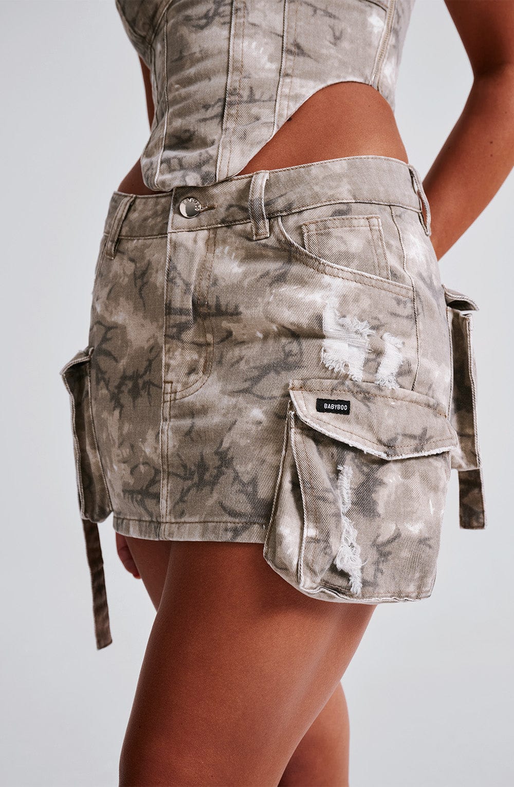 Billie Mini Skirt - Camo Print