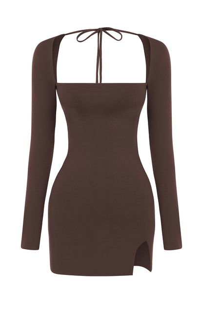 Brylee Mini Dress - Chocolate