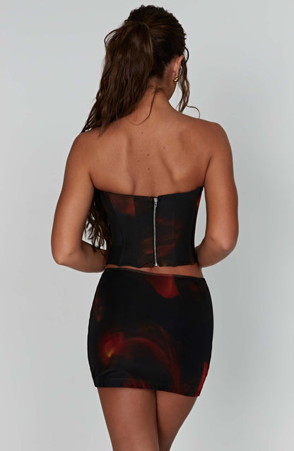 Cami Corset - Fire Print