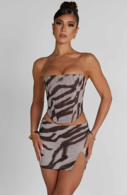 Cami-korset - Zebraprint