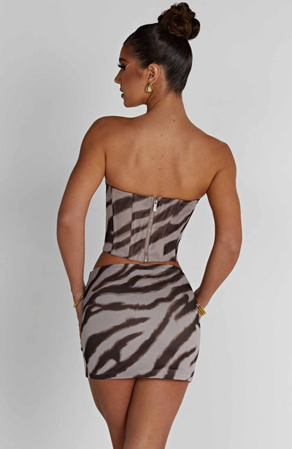 Cami-korset - Zebraprint