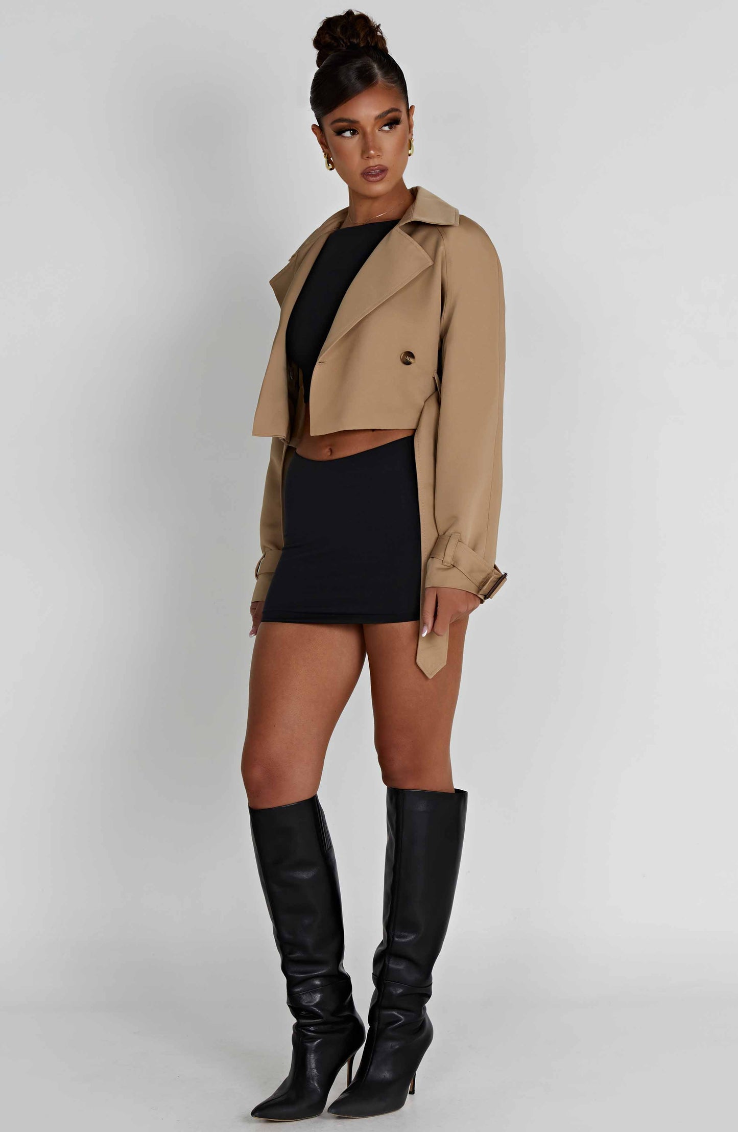 Caprice cropped trenchcoat - beige