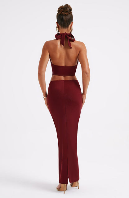 Chrishelle Top - Burgundy