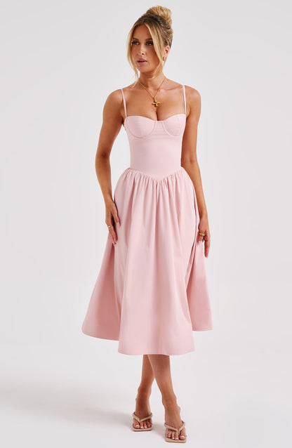 Daisey Midi Dress - Blush