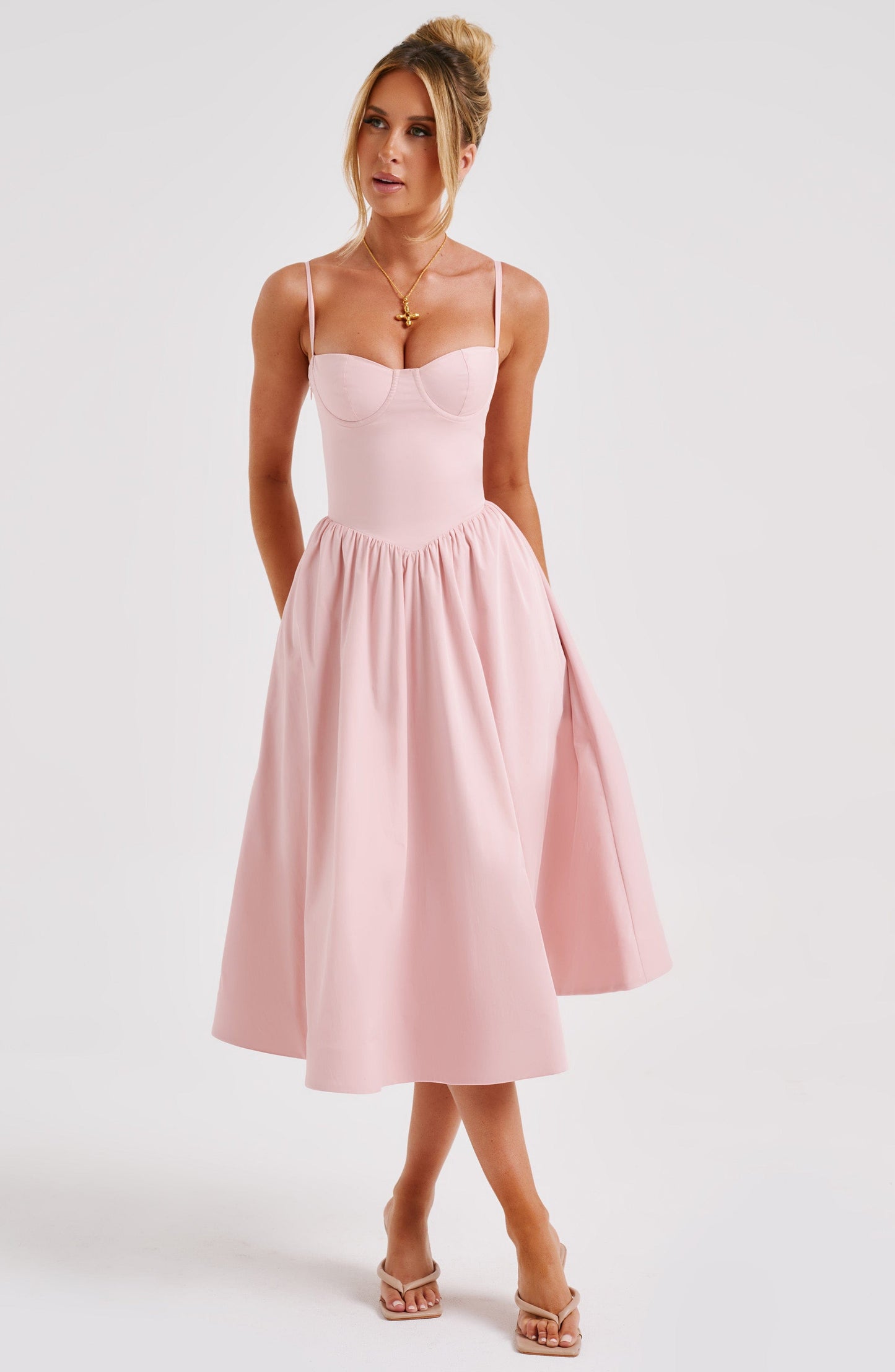 Daisey Midi Dress - Blush