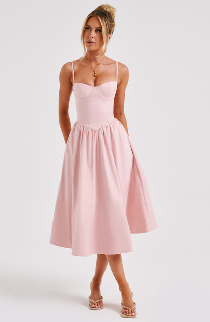 Daisey Midi Dress - Blush