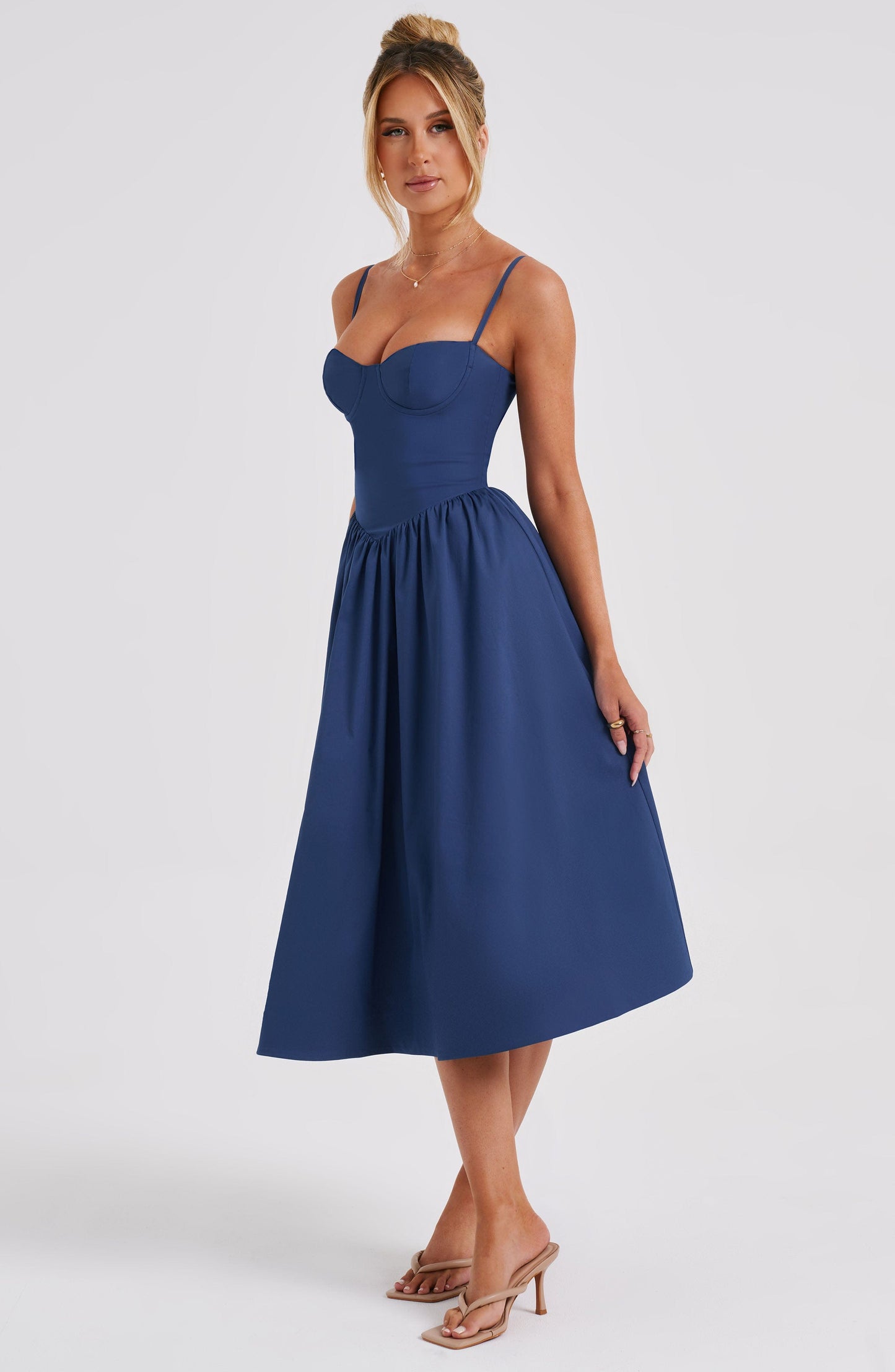 Daisey Midi Dress - Navy