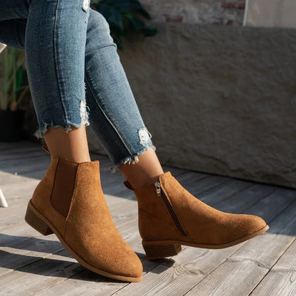 SIENNA - ZIPPERED ANKLE BOOTS