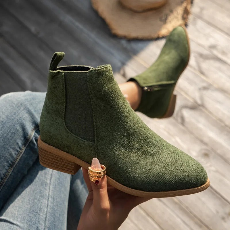 SIENNA - ZIPPERED ANKLE BOOTS