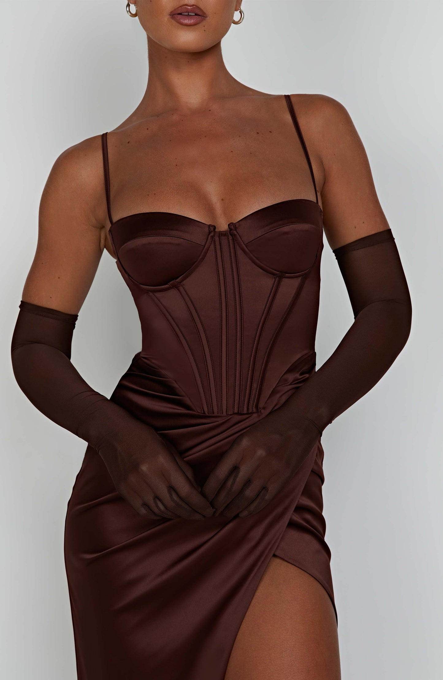 Despina Maxi Dress - Chocolate