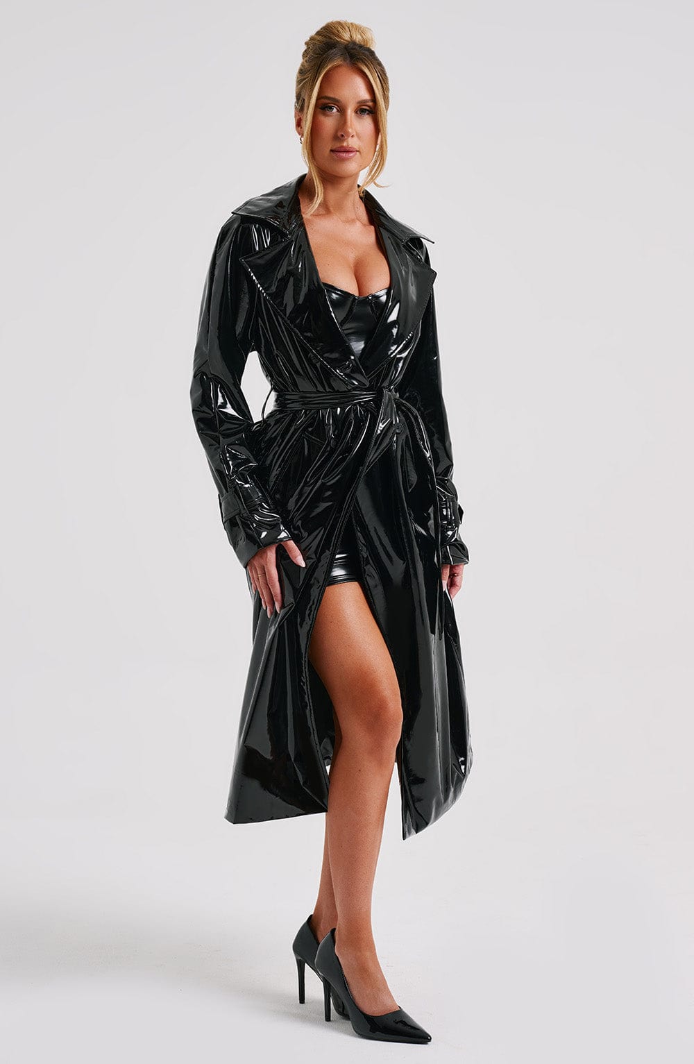 Dynasty Trench Coat - Black