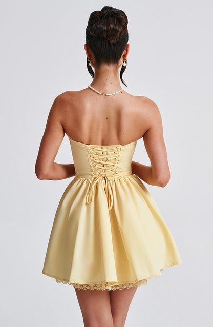 Evie Mini Dress - Lemon