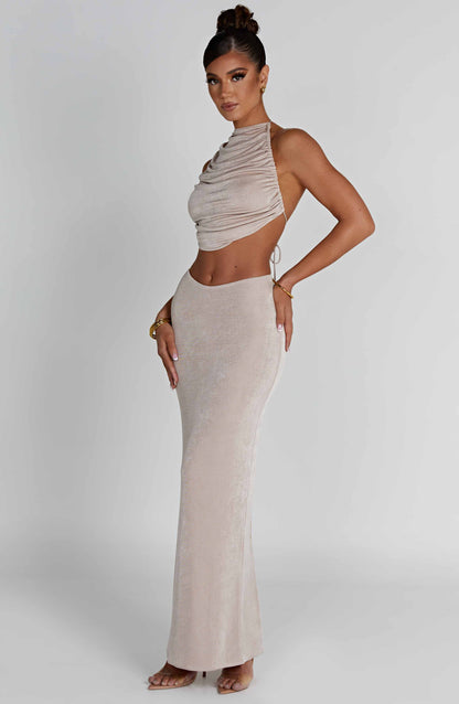 Fifi Maxi Skirt - Champagne