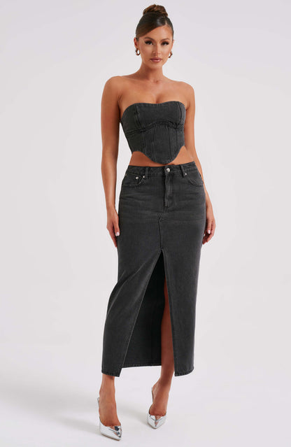 Flor Maxi Skirt - Black