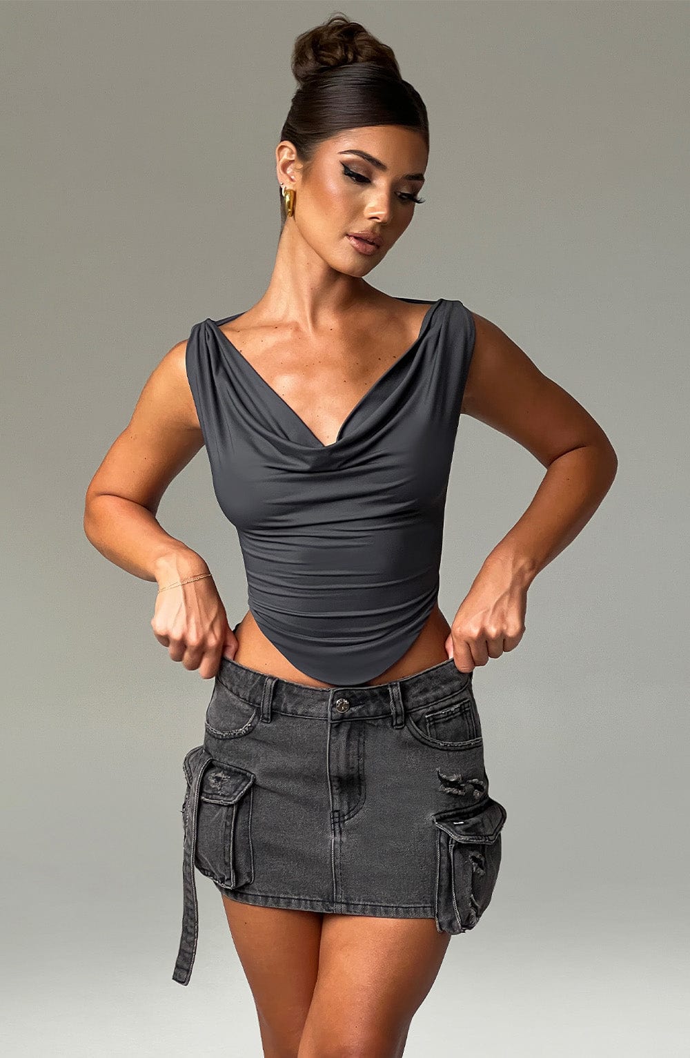 Franziska Top - Charcoal