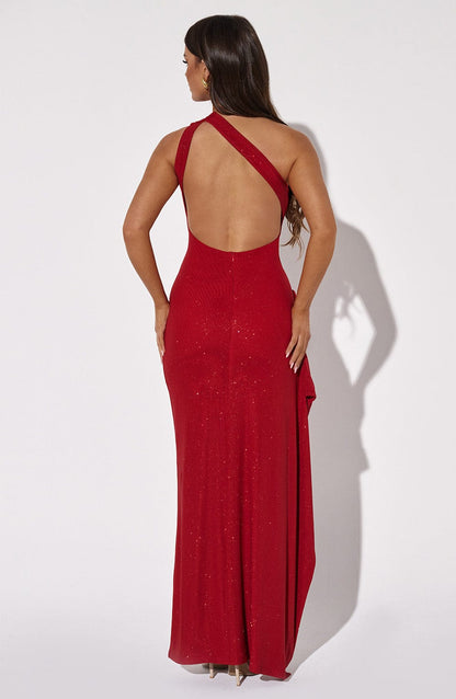 Genevieve maxi-jurk - rode glitter