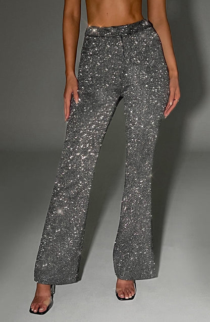 Glacia Broek - Grijze Sparkle