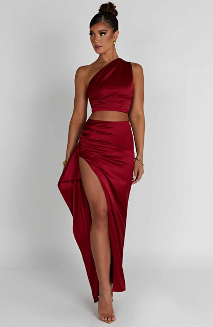 Halsey Maxi Skirt - Wine