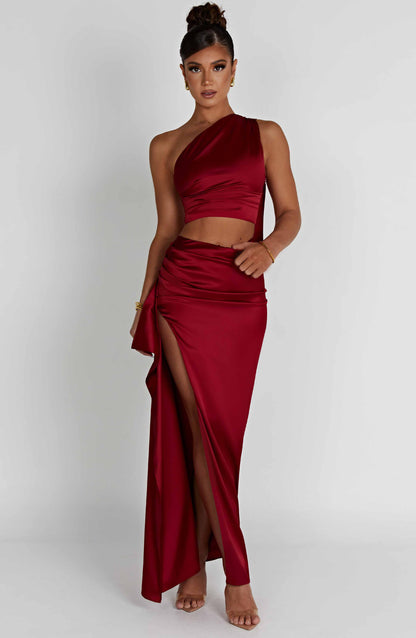 Halsey Maxi Skirt - Wine