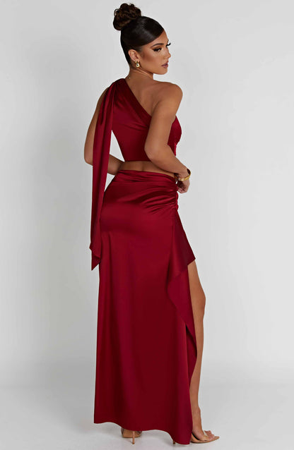 Halsey Maxi Skirt - Wine