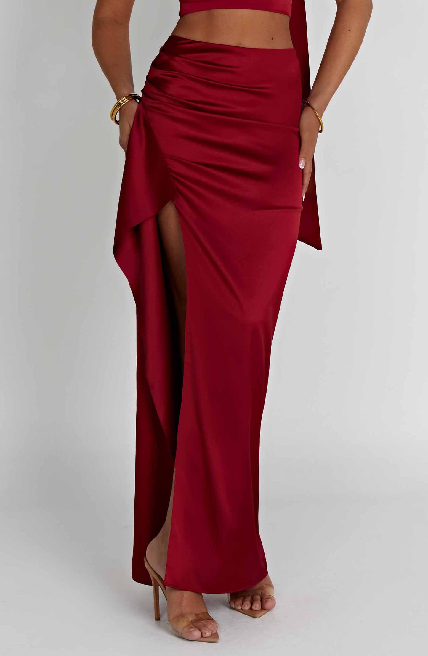 Halsey Maxi Skirt - Wine