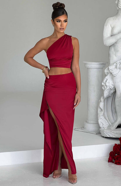 Halsey Maxi Skirt - Wine