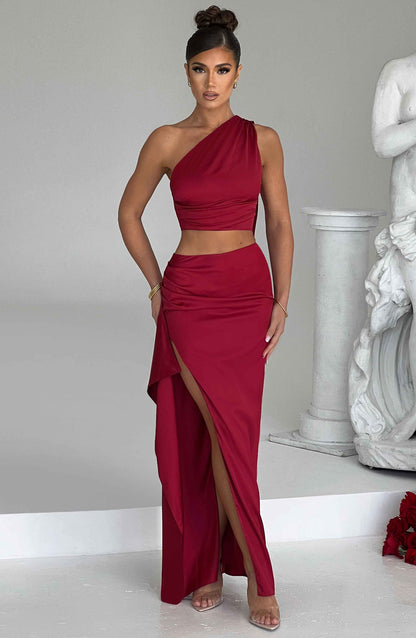 Halsey Maxi Skirt - Wine