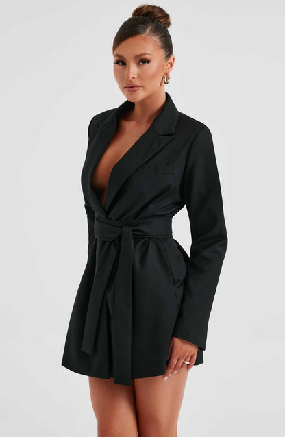 Heather Suit Dress - Black